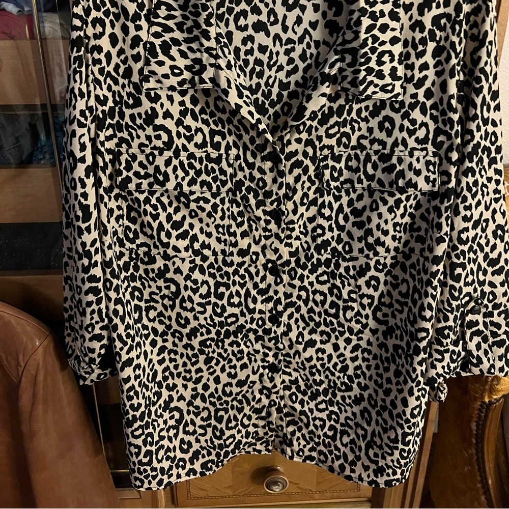 Sara Michelle animal print shirt blouse 2x